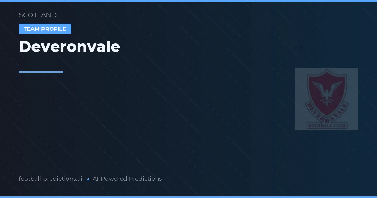 Deveronvale Ponturi și statistici