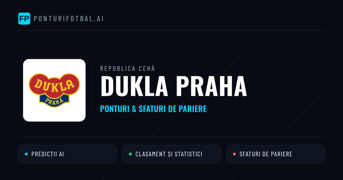 Dukla Praha Ponturi și statistici