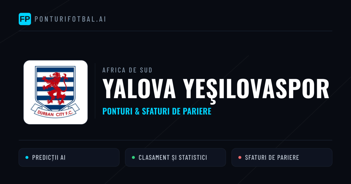 Yalova Yeşilovaspor Ponturi și statistici