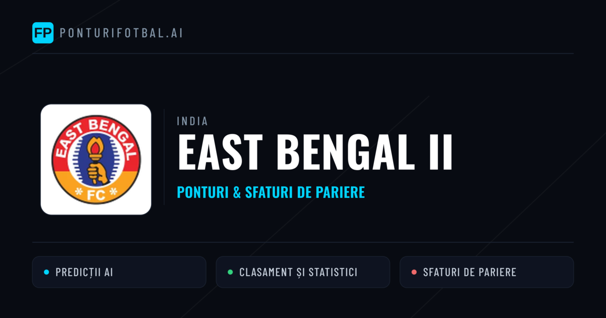East Bengal II Ponturi și statistici