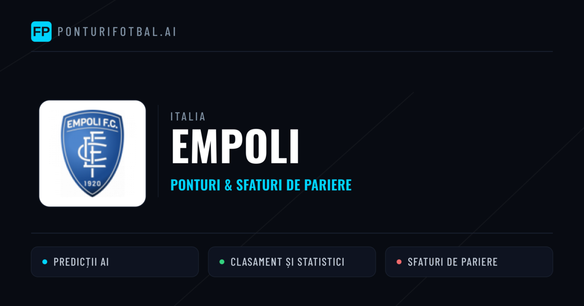 Empoli Ponturi și statistici
