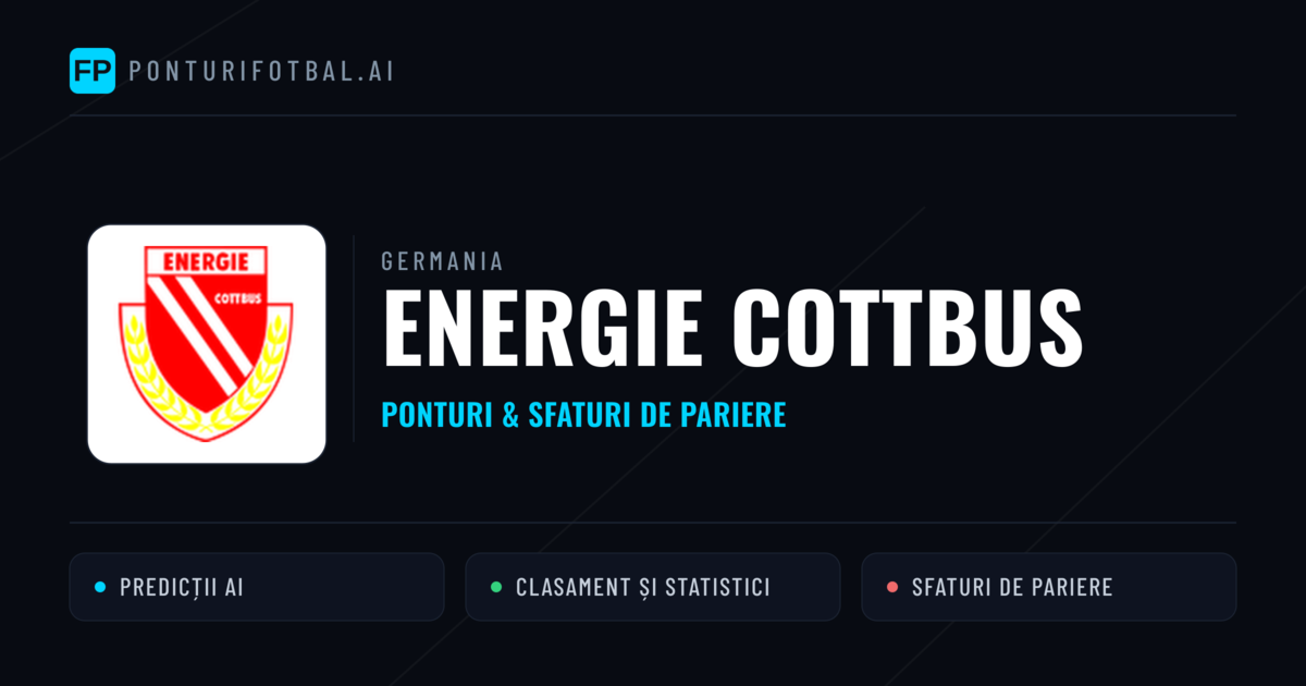 Energie Cottbus Ponturi și statistici