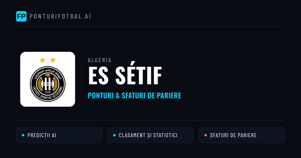 ES Sétif Ponturi și statistici