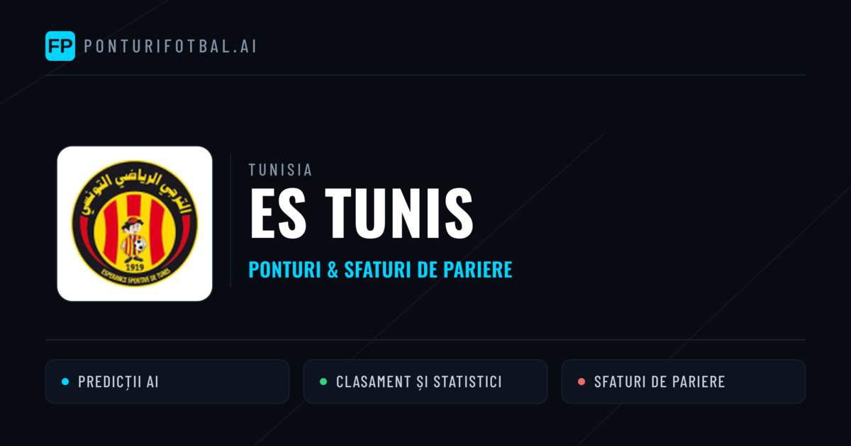 ES Tunis Ponturi și statistici
