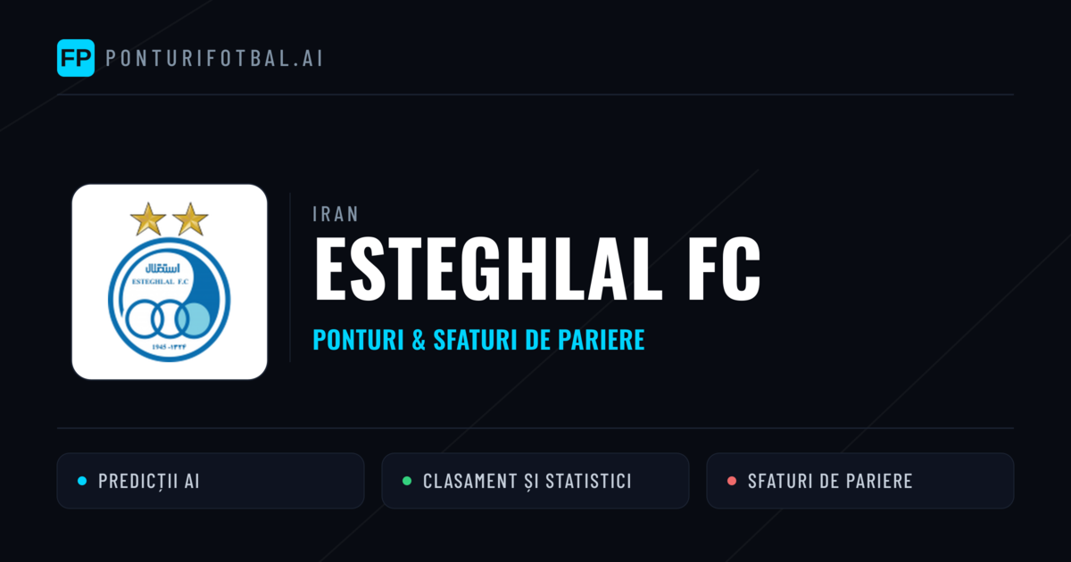 Esteghlal FC Ponturi și statistici