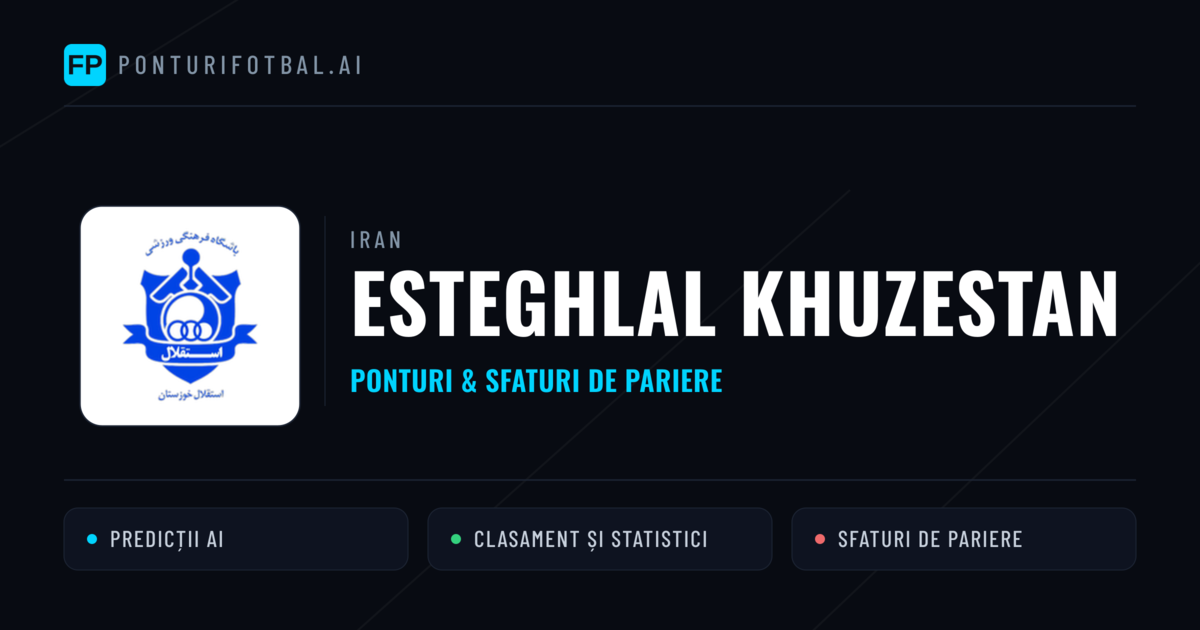 Esteghlal Khuzestan Ponturi și statistici