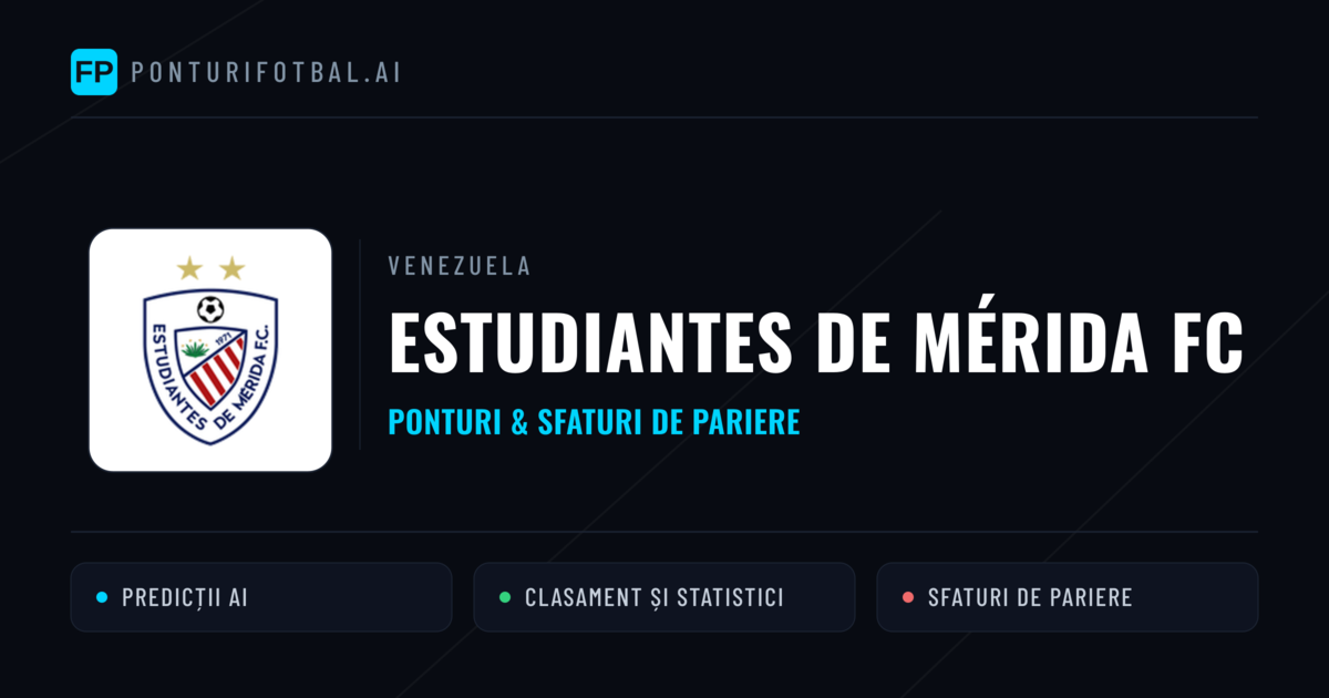 Estudiantes de Mérida FC Ponturi și statistici