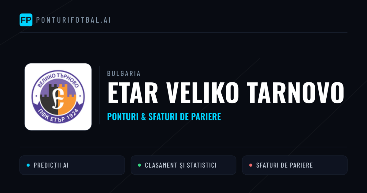 Etar Veliko Tarnovo Ponturi și statistici