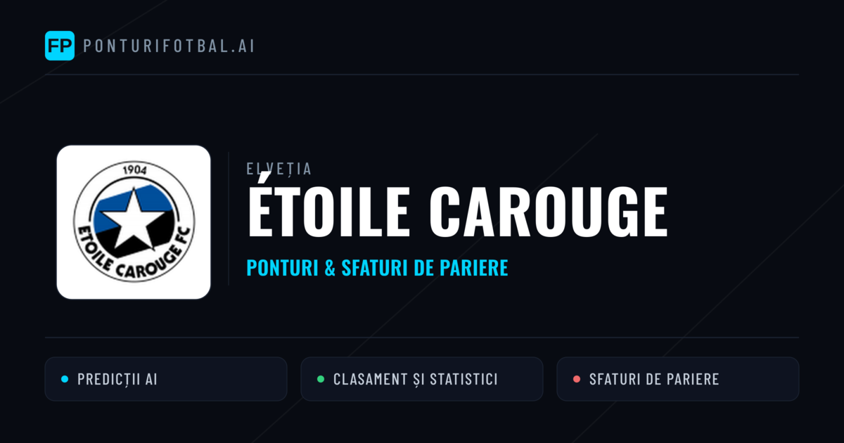Étoile Carouge Ponturi și statistici