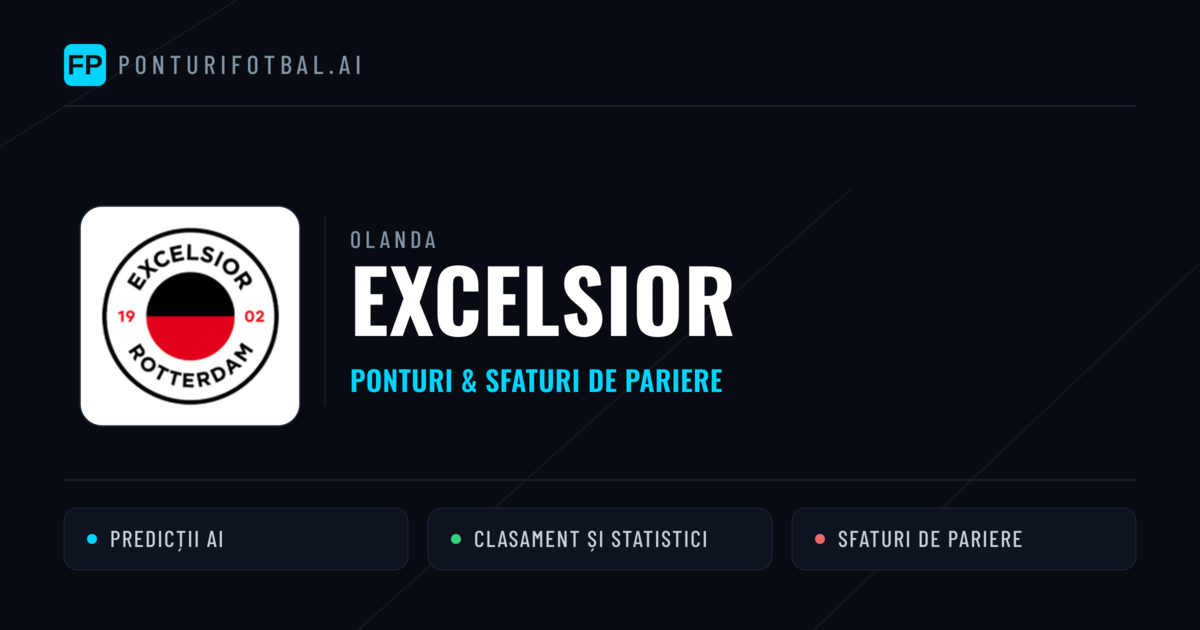 Excelsior Ponturi și statistici