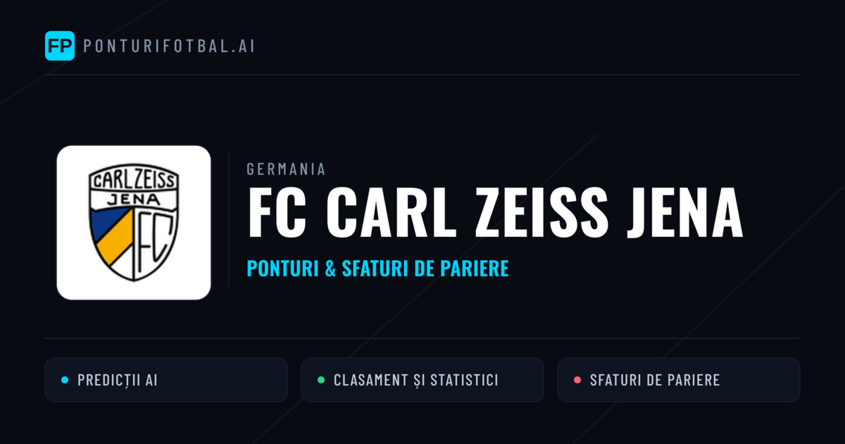 FC Carl Zeiss Jena Ponturi și statistici