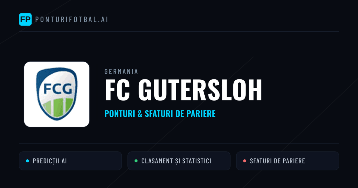 FC Gutersloh Ponturi și statistici