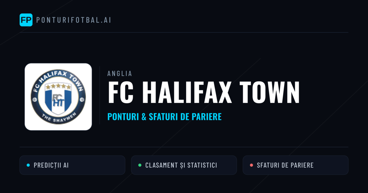 FC Halifax Town Ponturi și statistici
