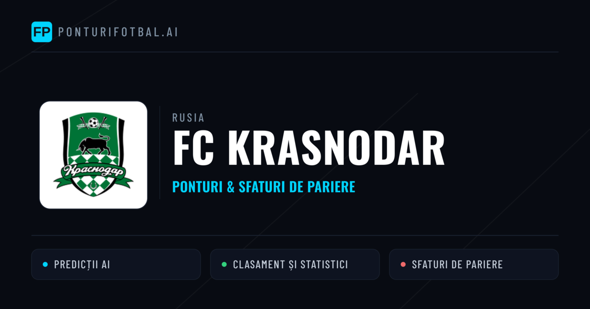 FC Krasnodar Ponturi și statistici