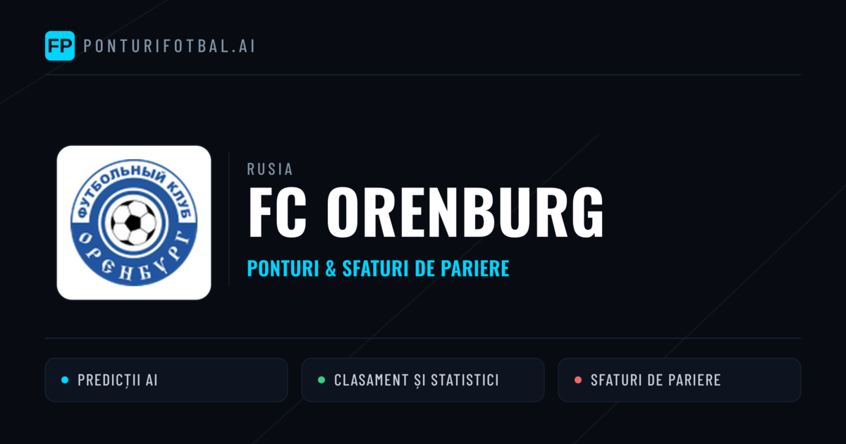 FC Orenburg Ponturi și statistici
