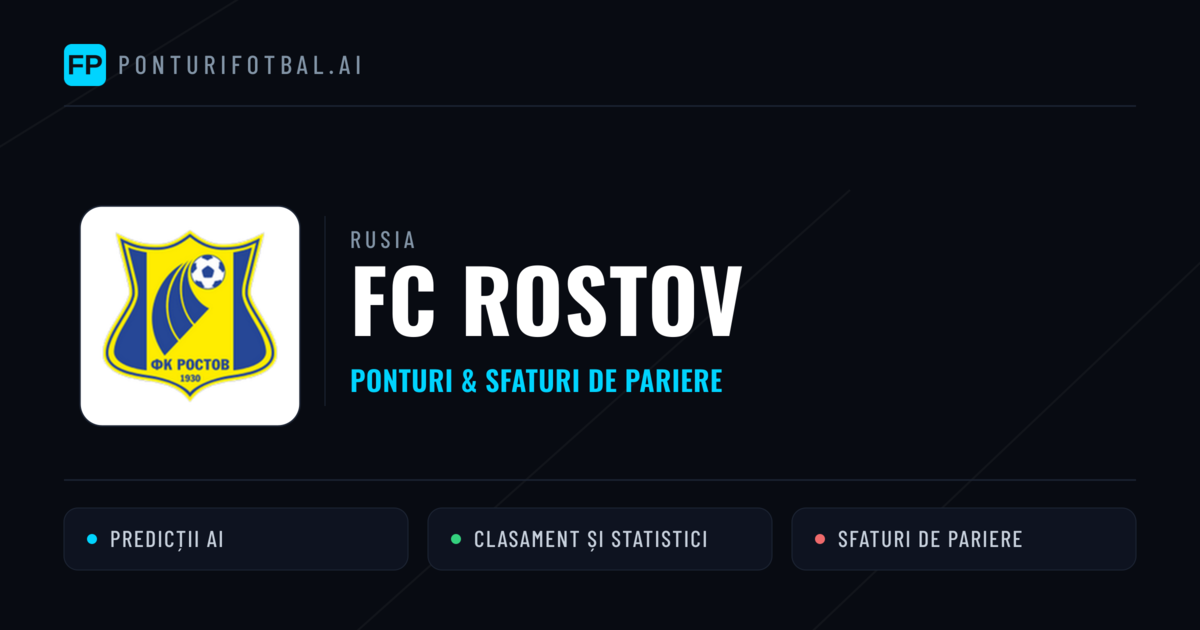 FC Rostov Ponturi și statistici