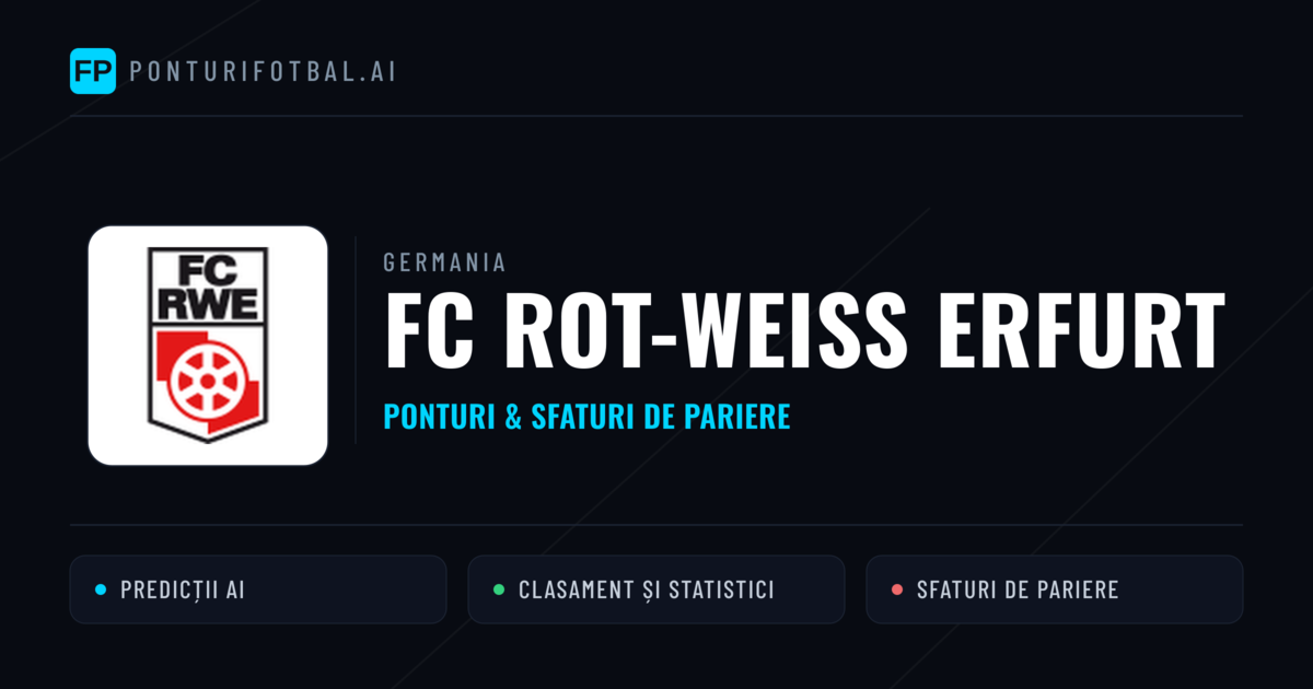 FC Rot-Weiß Erfurt Ponturi și statistici