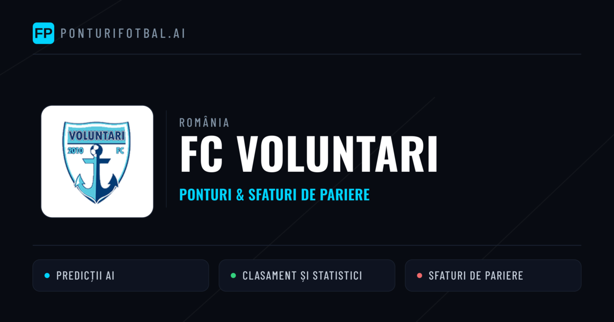 FC Voluntari Ponturi și statistici