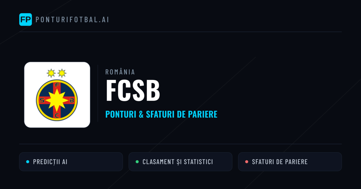 FCSB Ponturi și statistici