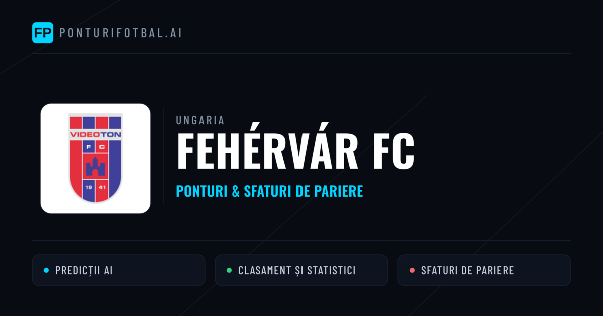 Fehérvár FC Ponturi și statistici
