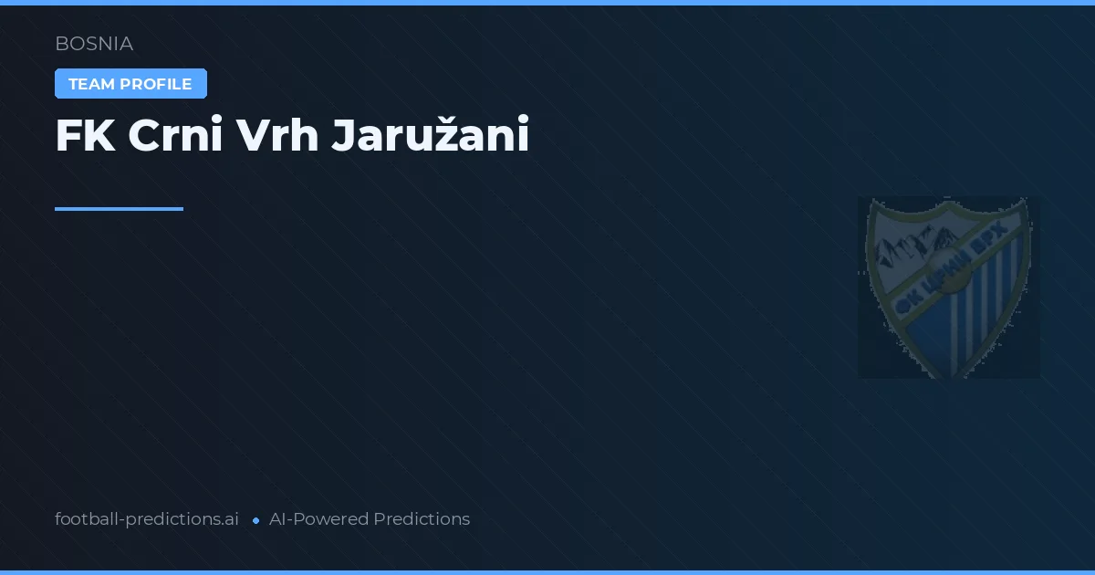 FK Crni Vrh Jaružani Ponturi și statistici