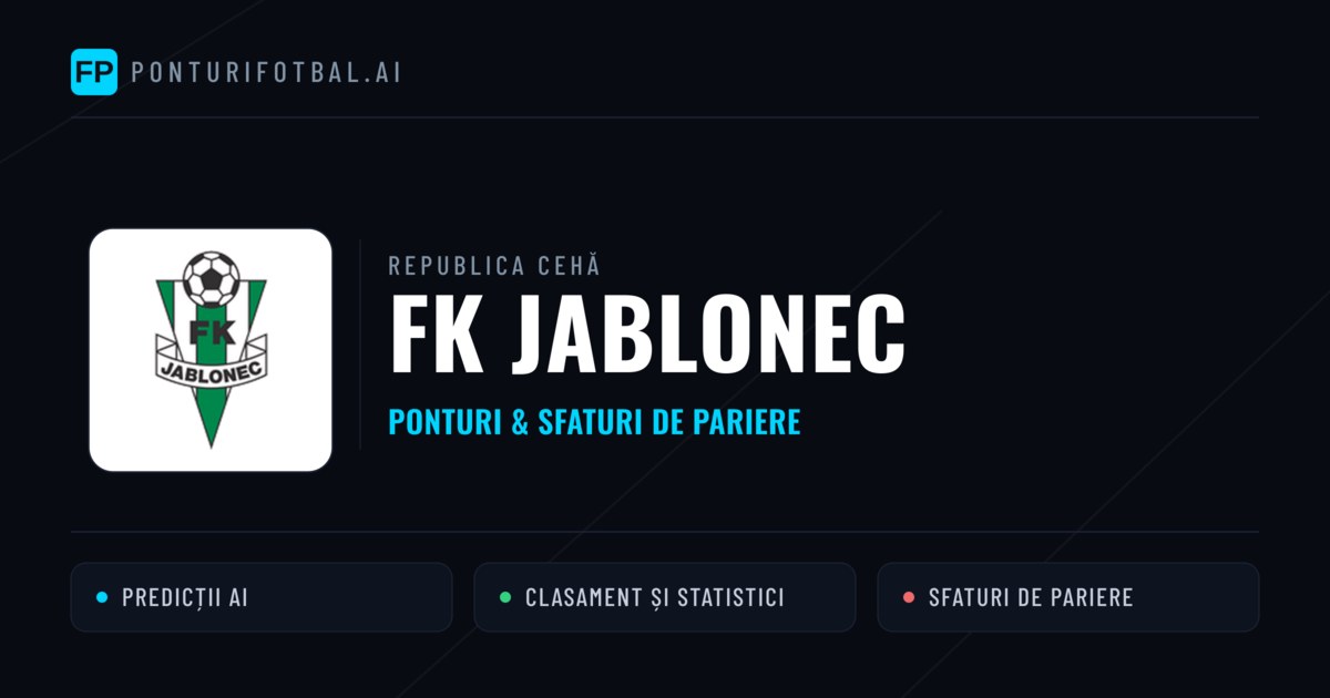 FK Jablonec Ponturi și statistici