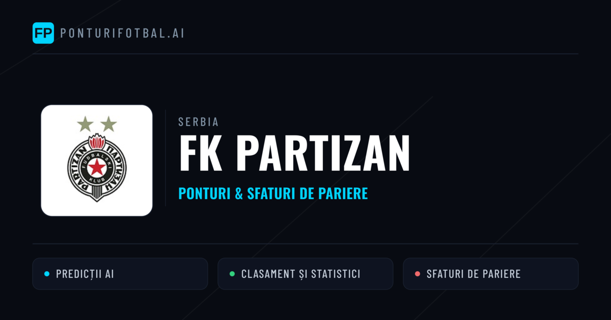 FK Partizan Ponturi și statistici