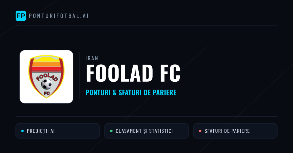 Foolad FC Ponturi și statistici