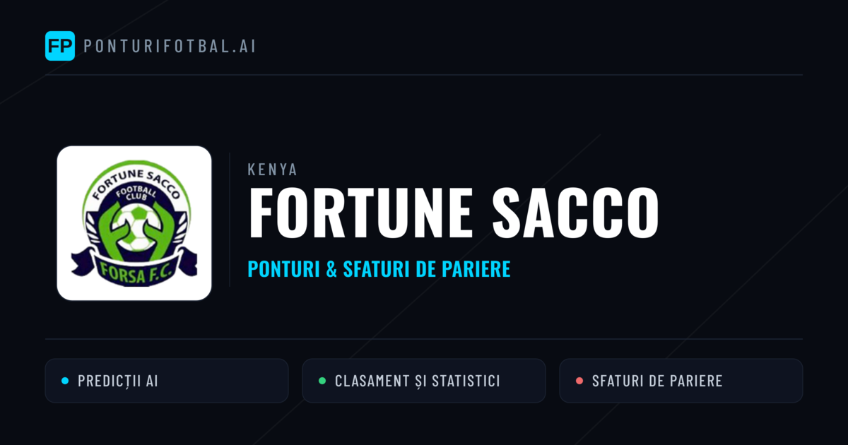 Fortune Sacco Ponturi și statistici