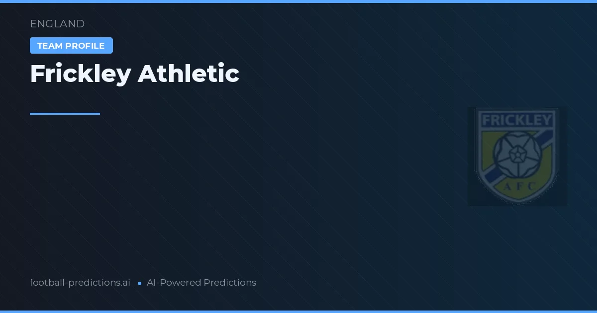 Frickley Athletic Ponturi și statistici