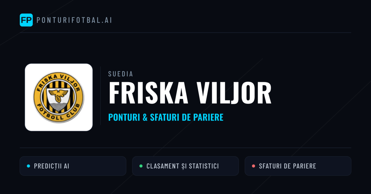 Friska Viljor Ponturi și statistici