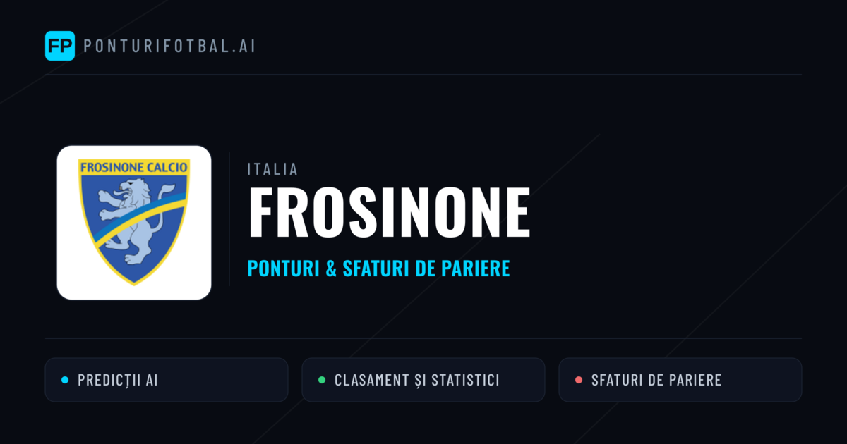 Frosinone Ponturi și statistici