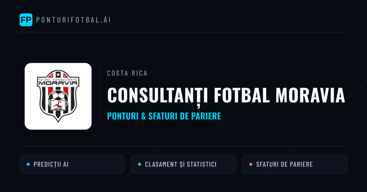 Consultanți Fotbal Moravia Ponturi și statistici