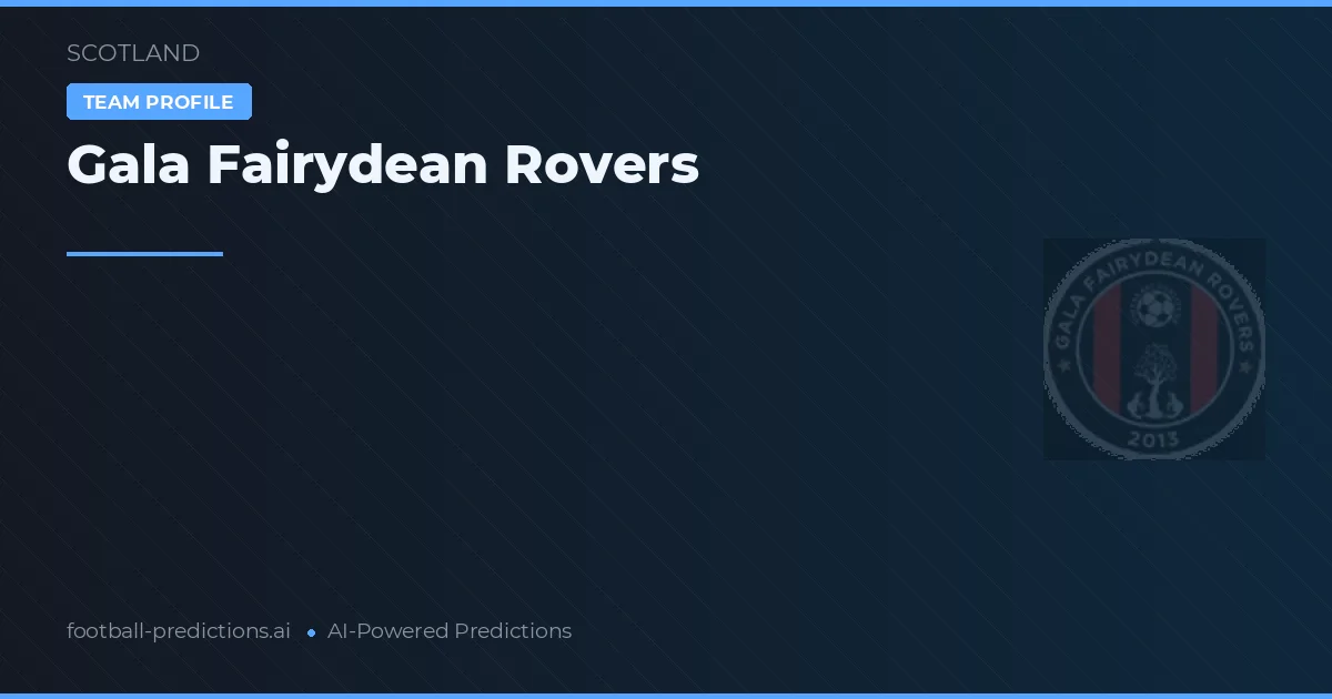 Gala Fairydean Rovers Ponturi și statistici