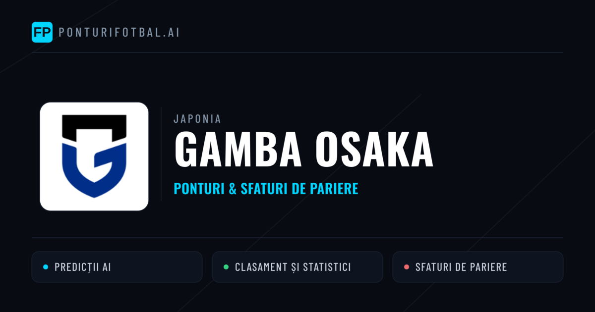 Gamba Osaka Ponturi și statistici