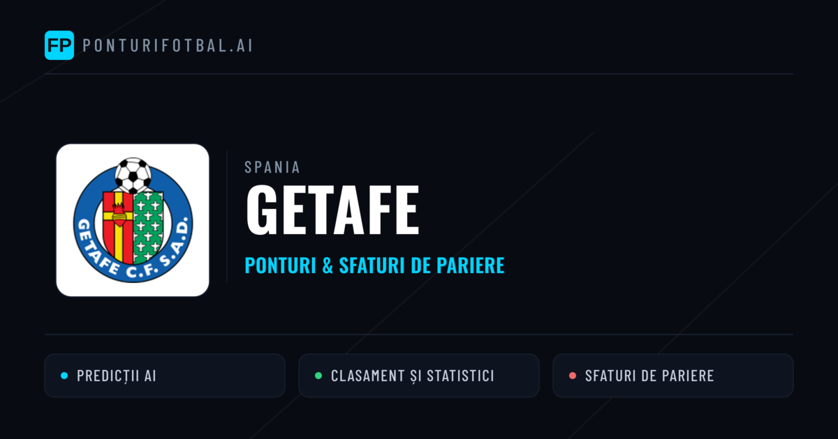 Getafe Ponturi și statistici