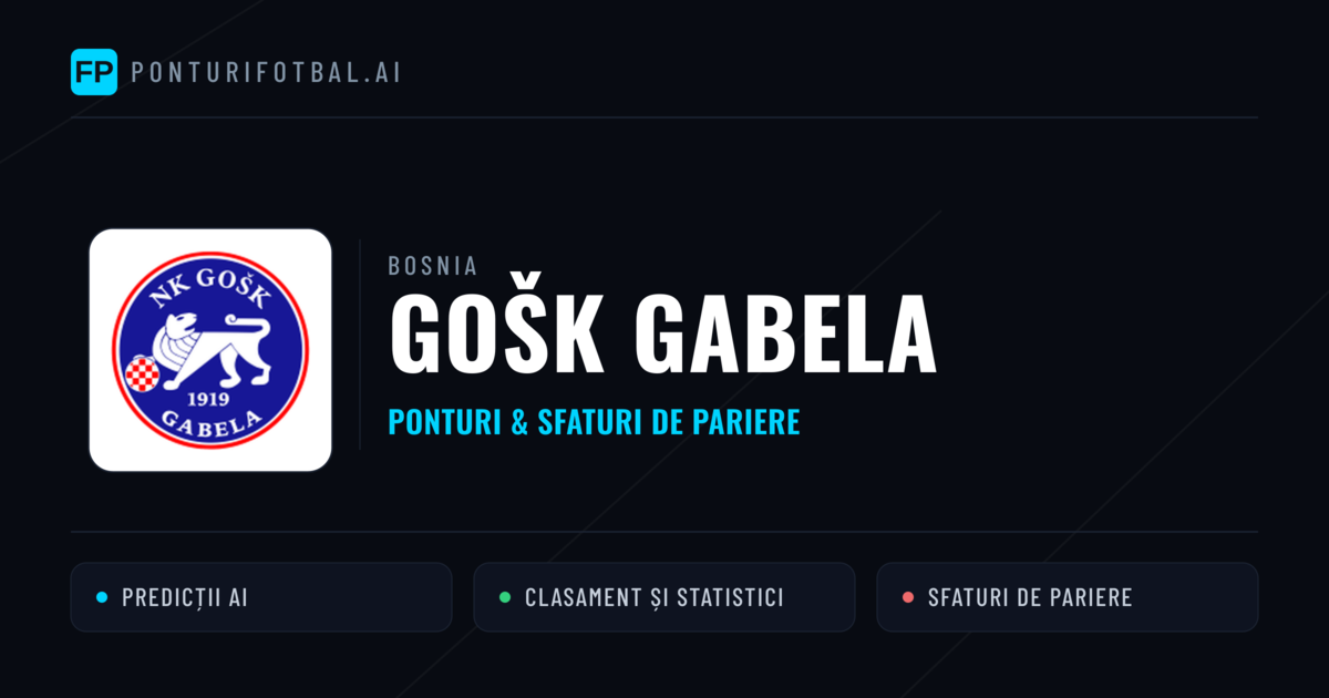 GOŠK Gabela Ponturi și statistici