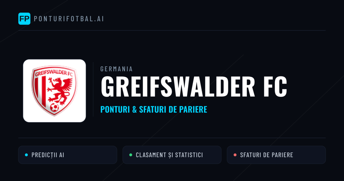 Greifswalder FC Ponturi și statistici