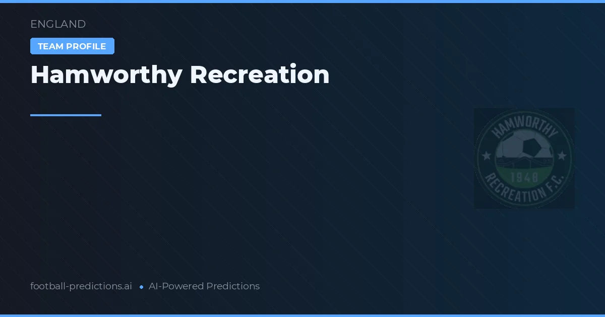 Hamworthy Recreation Ponturi și statistici