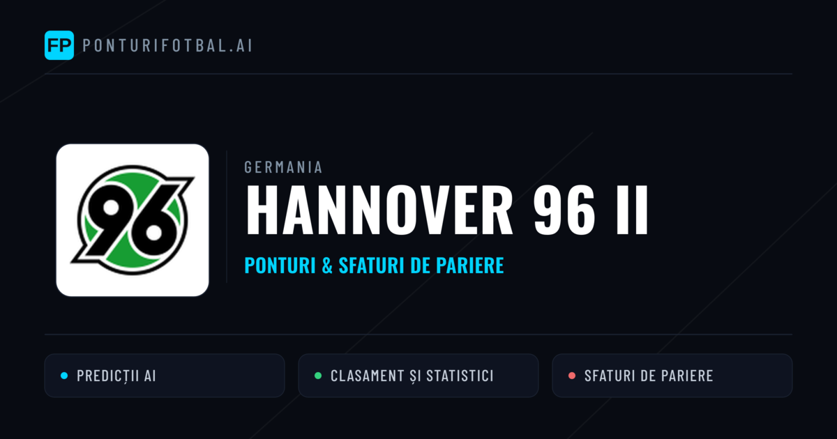 Hannover 96 II Ponturi și statistici