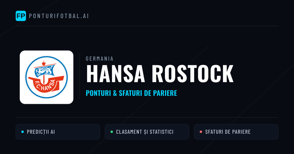Hansa Rostock Ponturi și statistici