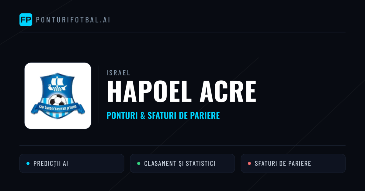 Hapoel Acre Ponturi și statistici
