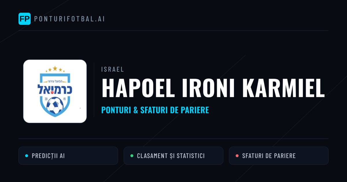 Hapoel Ironi Karmiel Ponturi și statistici