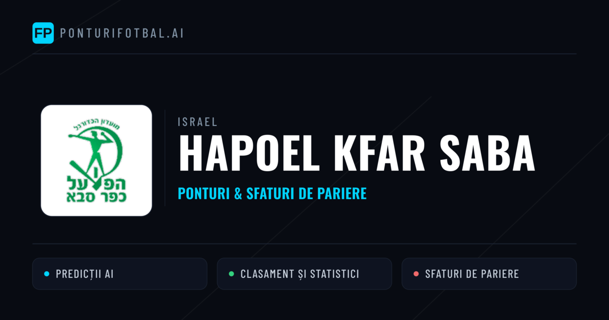Hapoel Kfar Saba Ponturi și statistici