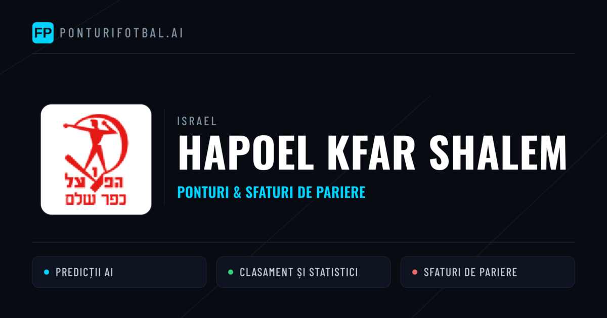 Hapoel Kfar Shalem Ponturi și statistici