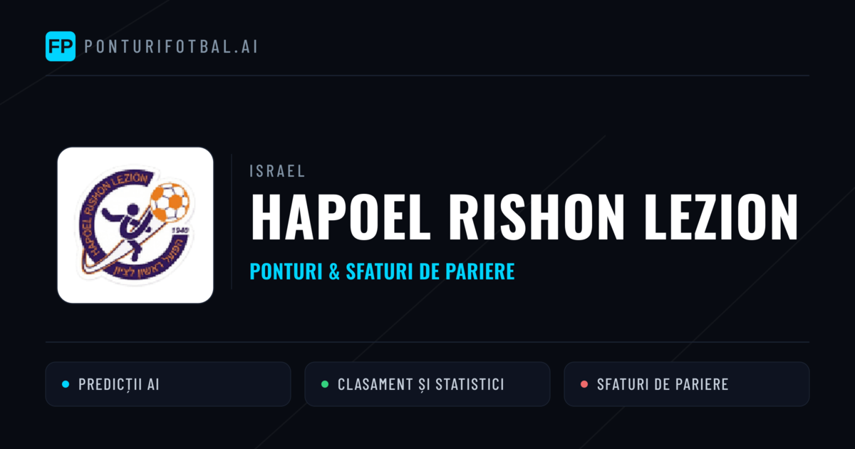 Hapoel Rishon LeZion Ponturi și statistici
