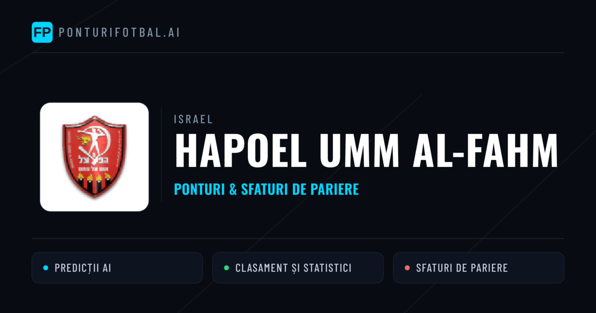 Hapoel Umm al-Fahm Ponturi și statistici