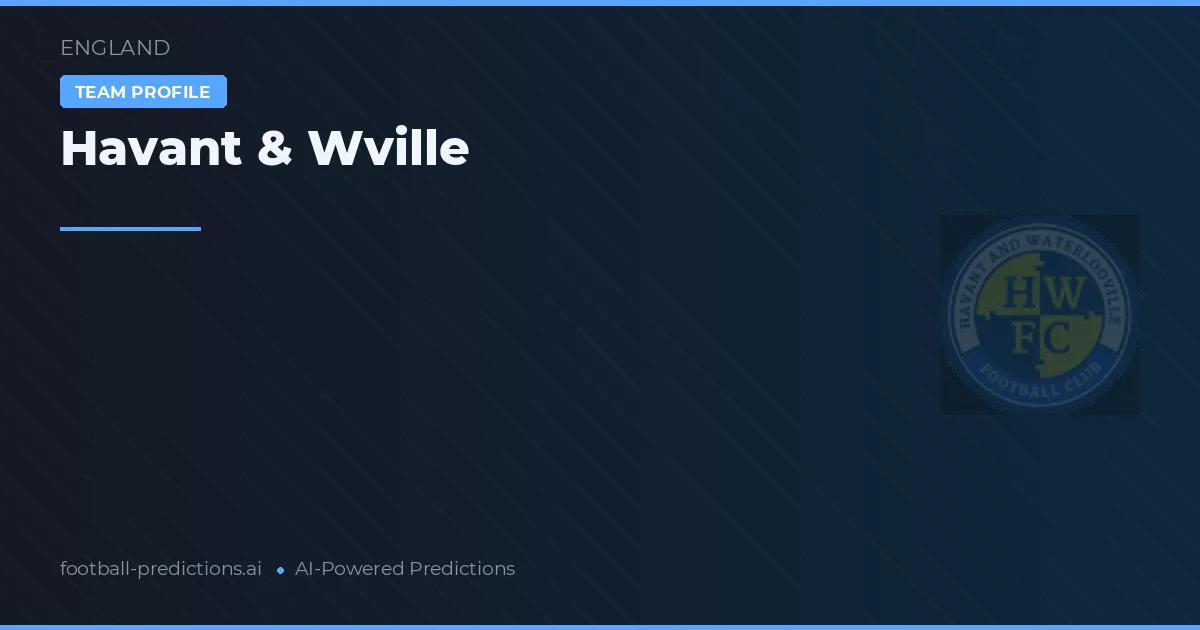 Havant & Wville Ponturi și statistici