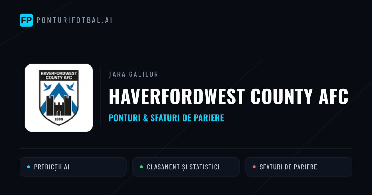Haverfordwest County AFC Ponturi și statistici