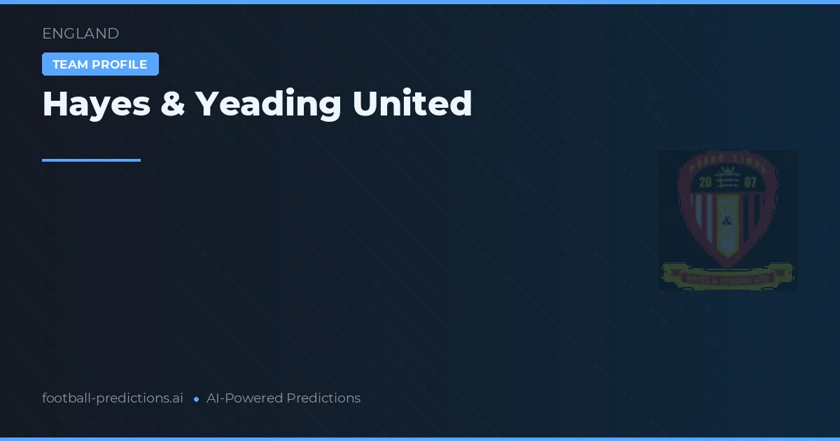 Hayes & Yeading United Ponturi și statistici